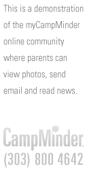 This is a demonstartion of the myCampMinder online community where parents can view photos, send email and read news.